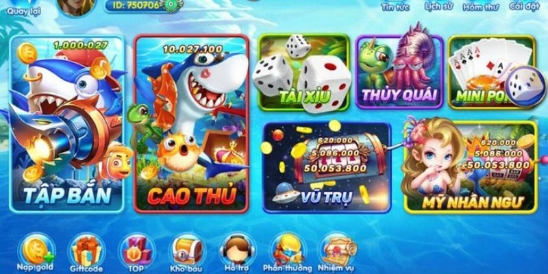 Phòng săn cá mini kết hợp poker, jackpot thú vị